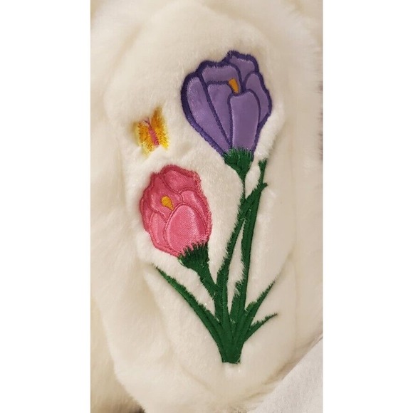 Tb Toy Trading Co Large Rabbit with Appliqued and Embroidered Floral Feet - Picture 8 of 12